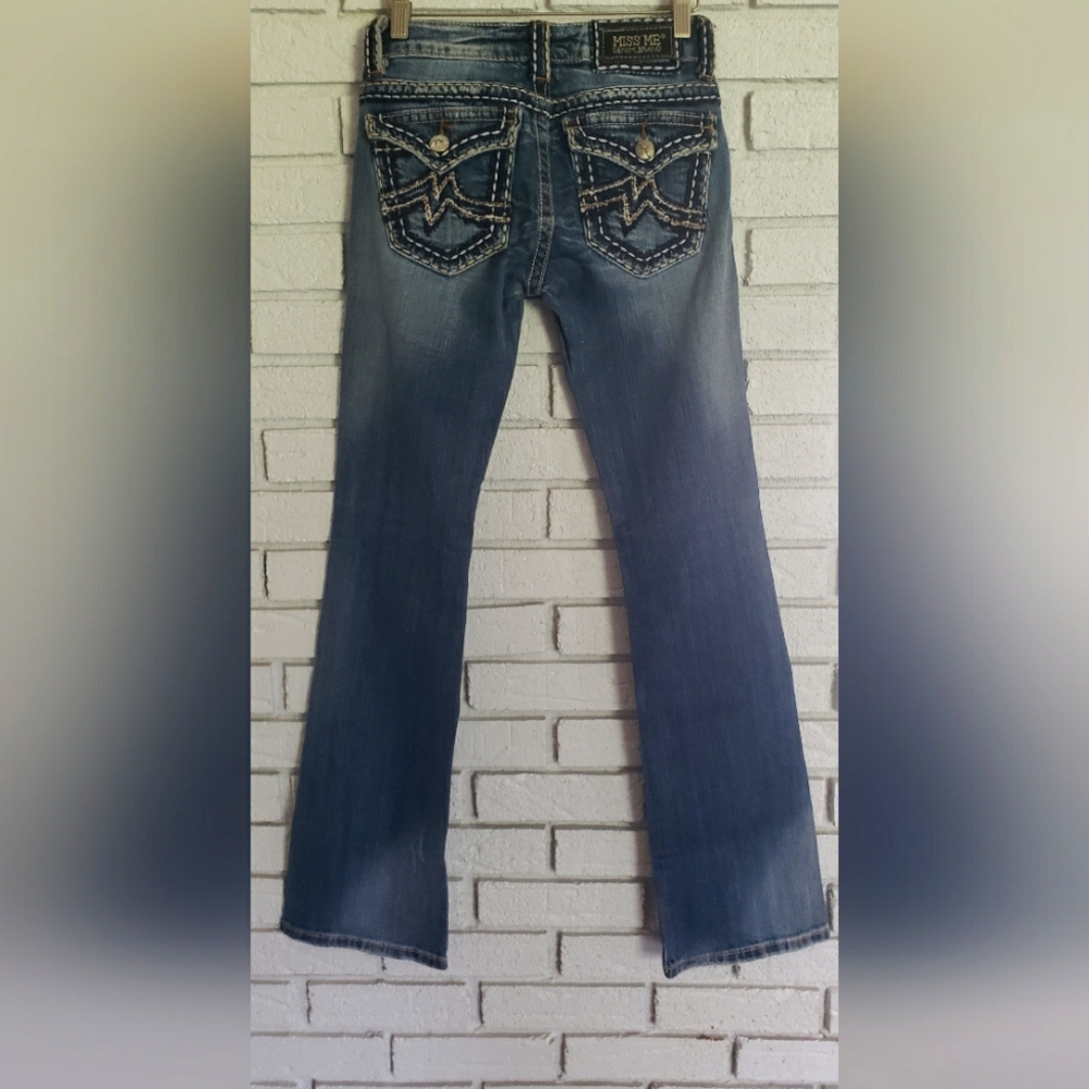 MISS ME Women’s Jeans IRENE Boot Cut Flap Pockets size 26